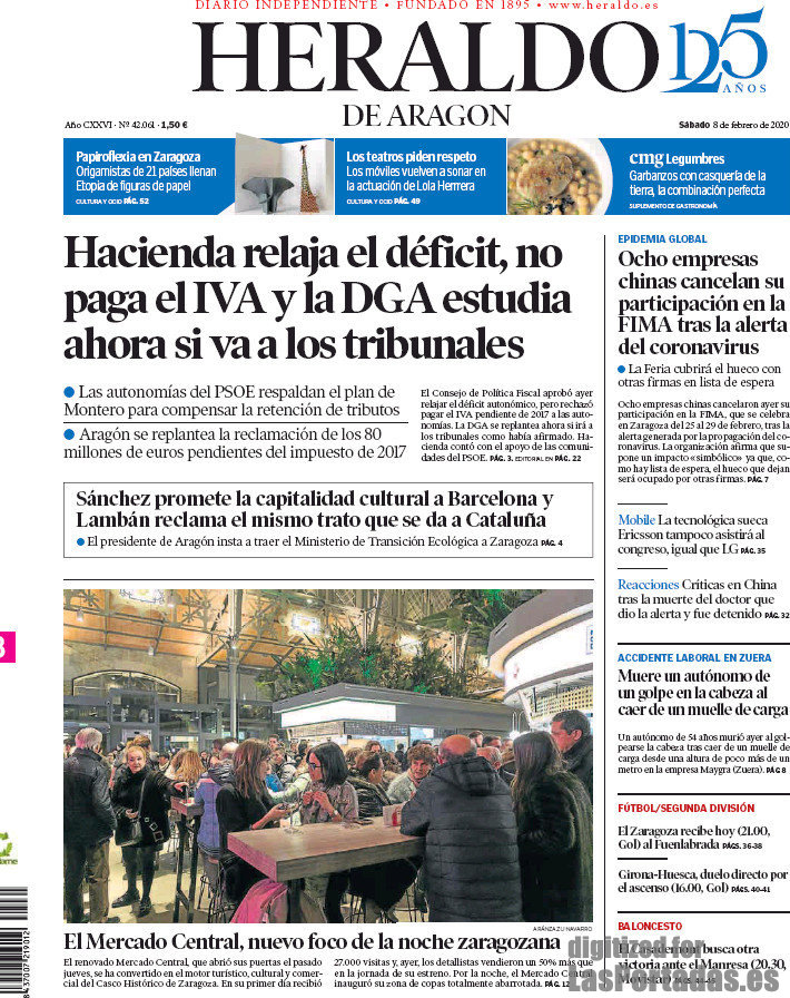 Periodico Heraldo De Aragon 822020 2621