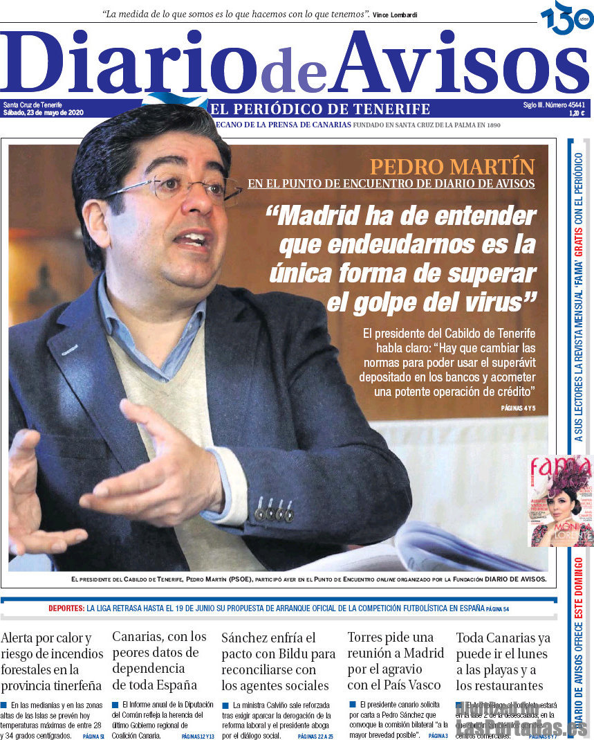 Periodico Diario De Avisos - 2352020
