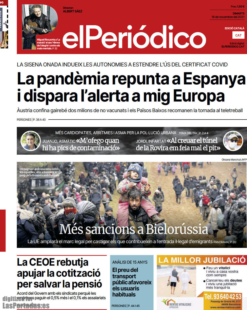 Periodico El Periódico de Catalunya(Català) - 16/11/2021