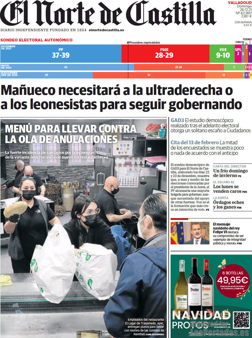 Periodico El Norte de Castilla - 26/12/2021