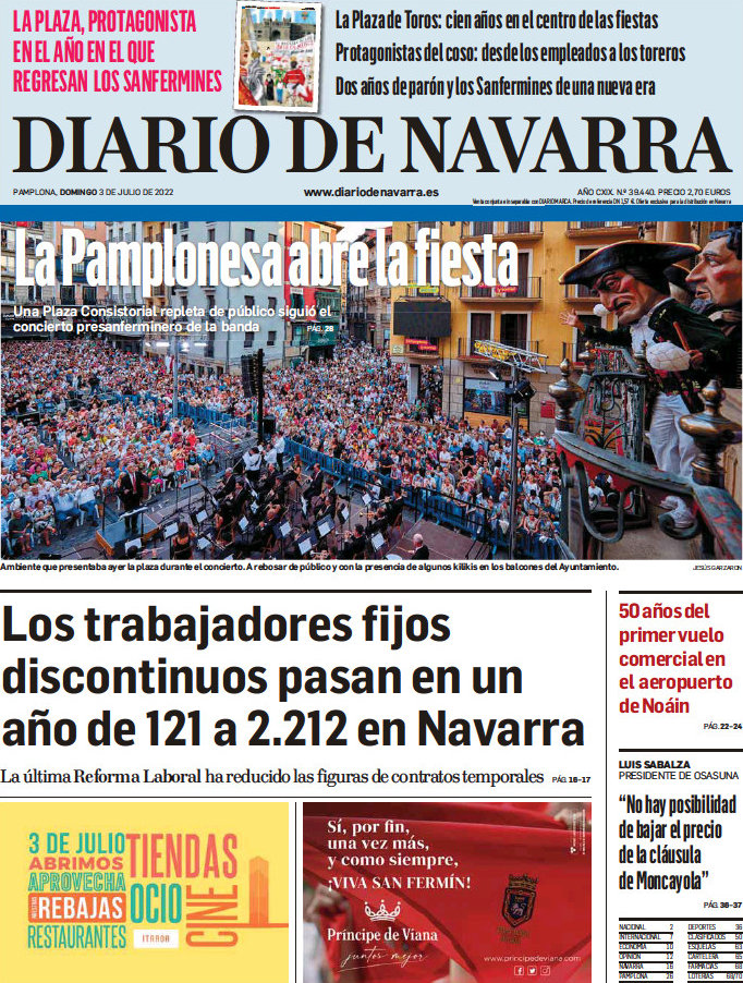 Periodico Diario de Navarra - 3/7/2022