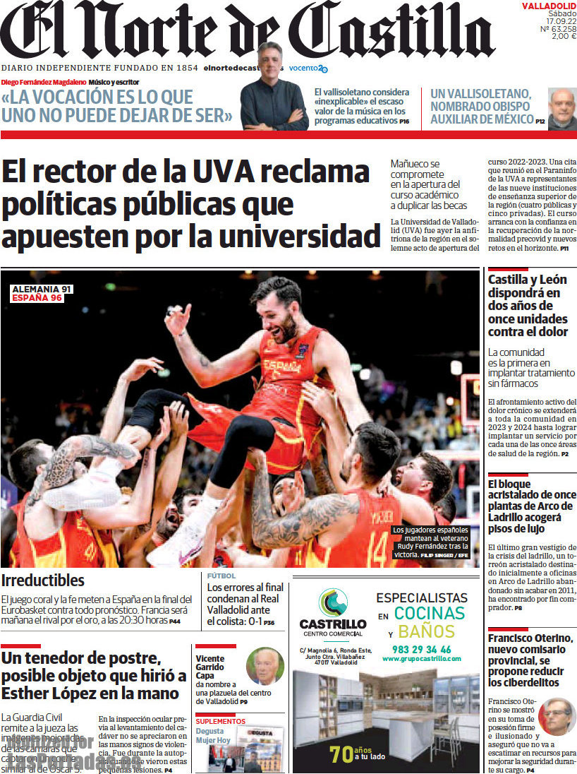 Periodico El Norte de Castilla - 17/9/2022