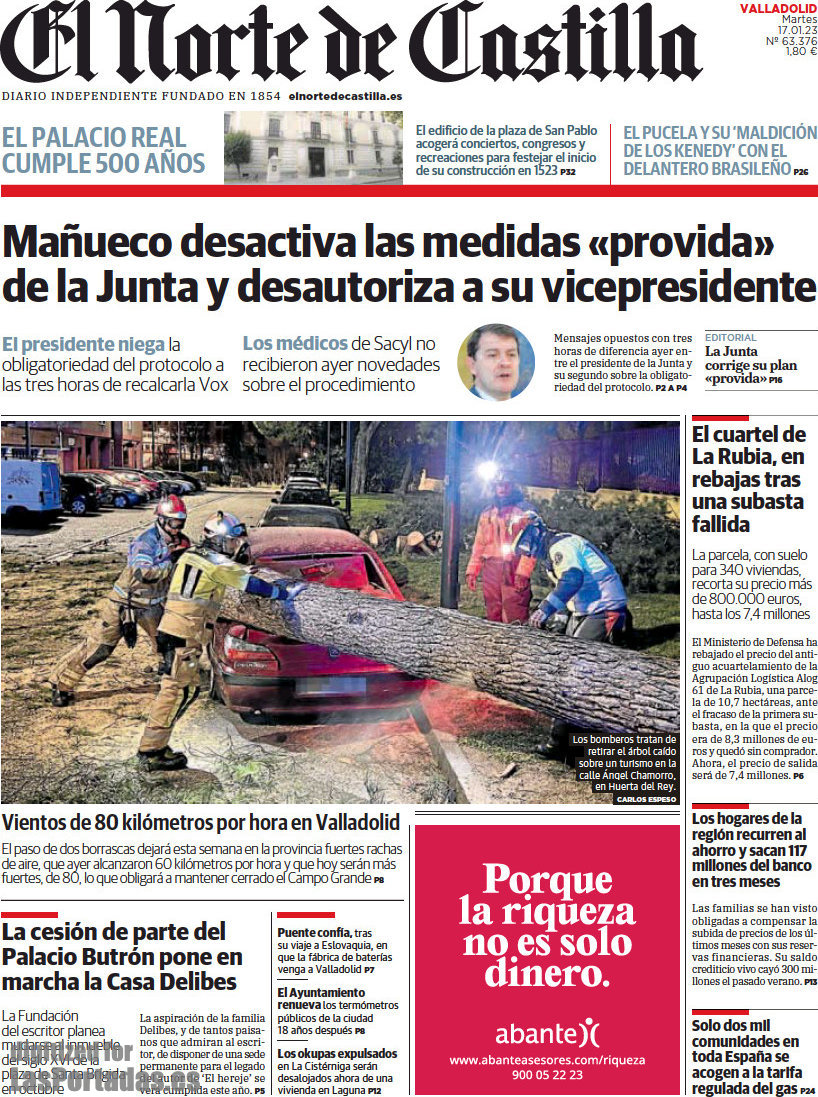 Periodico El Norte de Castilla - 17/1/2023