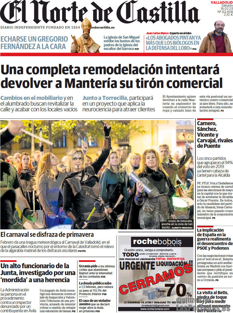 Periodico El Norte de Castilla - 18/2/2023