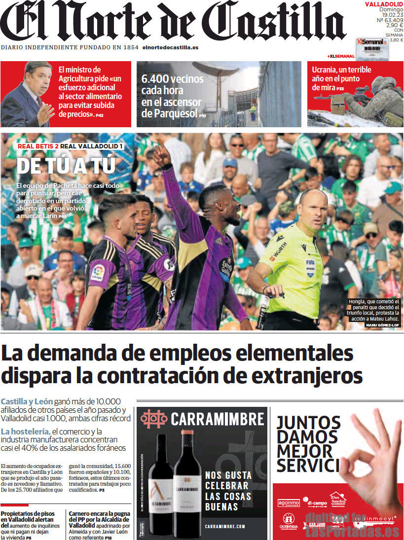 Periodico El Norte de Castilla - 19/2/2023