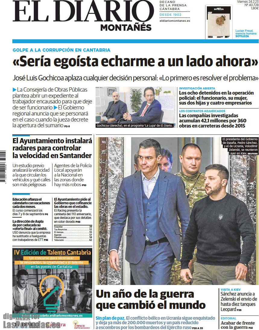 Periodico El Diario Montañés - Portada