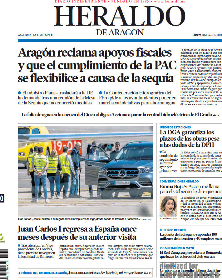 Periodico Heraldo De Aragon 2042023 3983