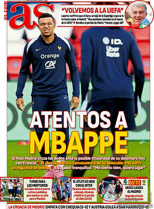 Portada diario AS