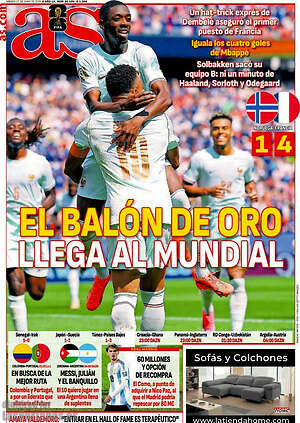 Portada diario AS