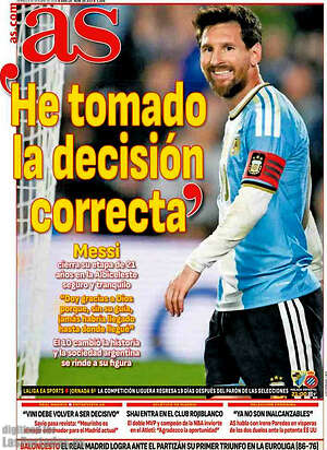 Portada diario AS
